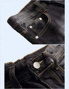 img 3 attached to Men'S Ripped Denim Shorts Classic Fit Distressed Jeans Summer Vintage Pants