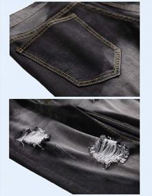 img 2 attached to Men'S Ripped Denim Shorts Classic Fit Distressed Jeans Summer Vintage Pants