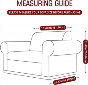 img 2 attached to TAOCOCO Loveseat Cover Couch Covers For 2 Cushion Couch, Polyester-Spandex Fabric With High Stretch 1-Piece Couch Cover, Furniture Protector Loveseat Slipcovers(Loveseat 57"-70", Christmas Red)