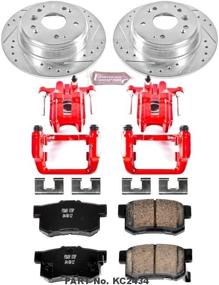 img 2 attached to 🔧 Enhance Your Brake Performance with Power Stop (KC2434) 1-Click Brake Kit featuring Calipers