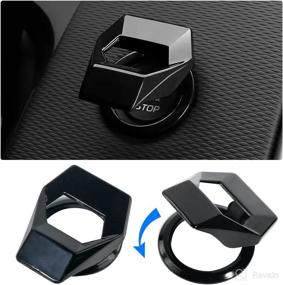 img 4 attached to 🔑 VARGTR Universal Engine Start/Stop Button Cover – Car Power Control Trim in Aluminum Alloy – Protective Cover for Civic CRV XRV Challenger Charger CHR (Black)