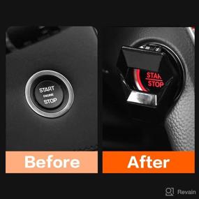 img 3 attached to 🔑 VARGTR Universal Engine Start/Stop Button Cover – Car Power Control Trim in Aluminum Alloy – Protective Cover for Civic CRV XRV Challenger Charger CHR (Black)