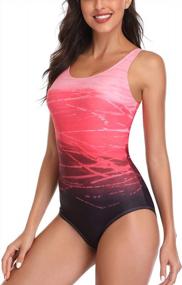 img 1 attached to Women'S Athletic Training Swimsuit One Piece Bathing Suit By Jimilaka