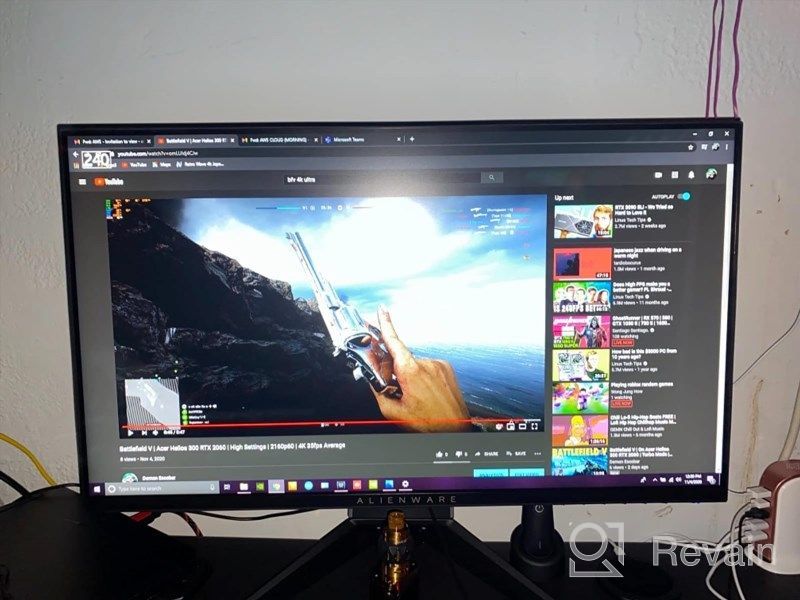 img 1 attached to High Performance Alienware 25 Gaming Monitor: Height Adjustable, 240Hz, Full HD 1920X1080P - AW2518Hf review by Dave Sladojevic