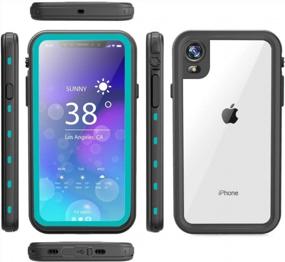 img 3 attached to Ocean Blue Waterproof Case For IPhone Xr - Marrkey Sealed Underwater Protection With Built-In Screen And Full-Body Rugged Cover For Apple IPhone Xr 6.1 Inch