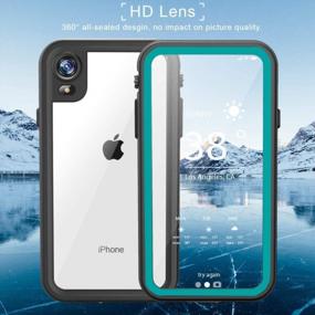 img 2 attached to Ocean Blue Waterproof Case For IPhone Xr - Marrkey Sealed Underwater Protection With Built-In Screen And Full-Body Rugged Cover For Apple IPhone Xr 6.1 Inch