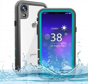 img 4 attached to Ocean Blue Waterproof Case For IPhone Xr - Marrkey Sealed Underwater Protection With Built-In Screen And Full-Body Rugged Cover For Apple IPhone Xr 6.1 Inch