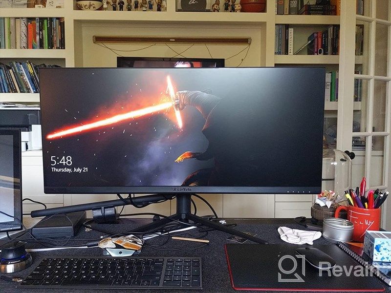 img 1 attached to 🖥️ Sceptre E345B-QUT168: UltraWide 3440x1440 Monitor with Built-In Speakers, Flicker-Free Technology, Blue Light Filter, Frameless Design, HD IPS Display review by Darrin Pennington