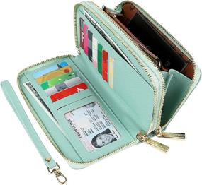 img 3 attached to Cynure Womens Organizer Leather Wristlet Women's Handbags & Wallets ~ Wallets