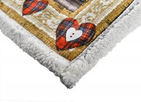 img 2 attached to Get Cozy With ARAD Super Soft Nap Blanket: White, Fuzzy, And Fun Teddy Bear Heart Throw