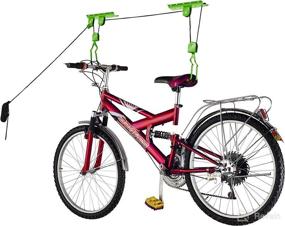 img 4 attached to Storage Lift Bike Hoist 2009: Securely Store Your 🚲 Bike with 100LB Capacity Heavy Duty Bike Lane Bicycle Garage