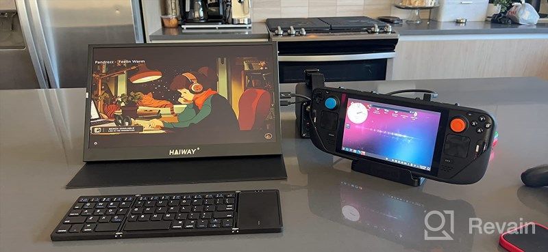 img 1 attached to Haiway Portable Monitor with Built-In Speakers and Wall Mount Capability - 15.6 Inches, 1920X1080P, 60Hz, Frameless Design, and IPS Display (HW-PM15.6-1920) review by Michael Dominguez