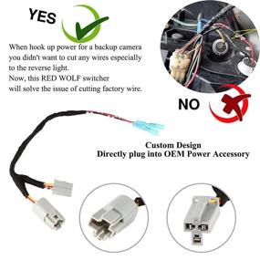 img 2 attached to 🚗 Enhance Your Jeep Experience: RED WOLF 2001-2021 Wrangler JK JKU TJ Power Outlet Adapter & Wire Harness for Backup Camera, CB Radio, Radar Detectors & GPS