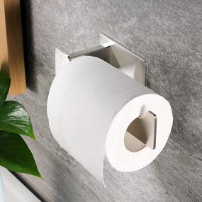 img 3 attached to Taozun Adhesive Toilet Paper Holder - Toilet Tissue Holder Brushed Toilet Paper Roll Holder Stainless Steel Toilet Roll Holder For Bathroom Washroom