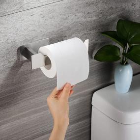 img 1 attached to Taozun Adhesive Toilet Paper Holder - Toilet Tissue Holder Brushed Toilet Paper Roll Holder Stainless Steel Toilet Roll Holder For Bathroom Washroom