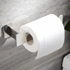 img 4 attached to Taozun Adhesive Toilet Paper Holder - Toilet Tissue Holder Brushed Toilet Paper Roll Holder Stainless Steel Toilet Roll Holder For Bathroom Washroom