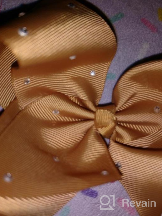 img 1 attached to Sparkle And Shine With ALinmo'S 20Pc Boutique Ribbon Hair Bows For Girls Of All Ages review by Kyle Armstrong