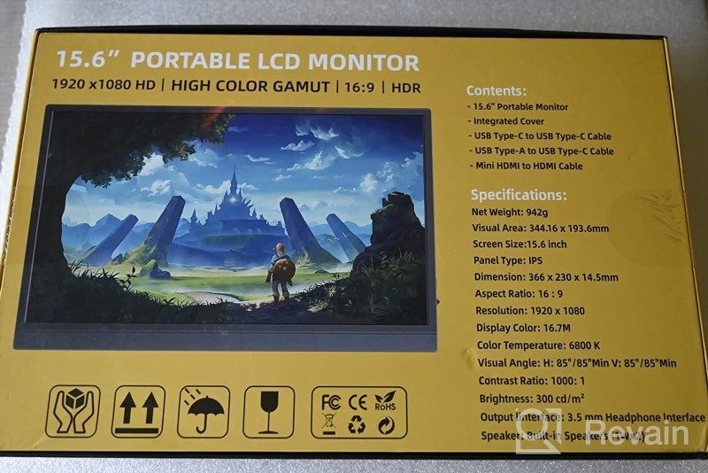 img 1 attached to HAMTYSAN Portable Monitor - External 🖥️ Speakers, 15.6 inch, 1920X1080, 60Hz, HD, Portable review by Fisseha Kumar