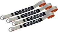 🔒 vulcan exotic car rim tie down set - 2 inch x 144 inch - 4 straps - silver series - 3,300 lb safe working load: reliable and secure protection for exotic car rims logo