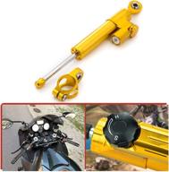 255mm universal motorcycle adjustable steering damper stabilizer safety control linear reversed for kawasaki z800 z900 z750 versys 1000 650 kle650 z300 z250 z650 zx14r zzr1400 logo