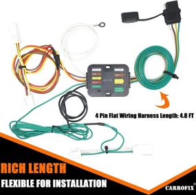 img 1 attached to Toyota Avalon, RAV4 4 Way Flat Trailer Connector Wiring Harness Kit - CARROFIX Custom T-Connector Vehicle