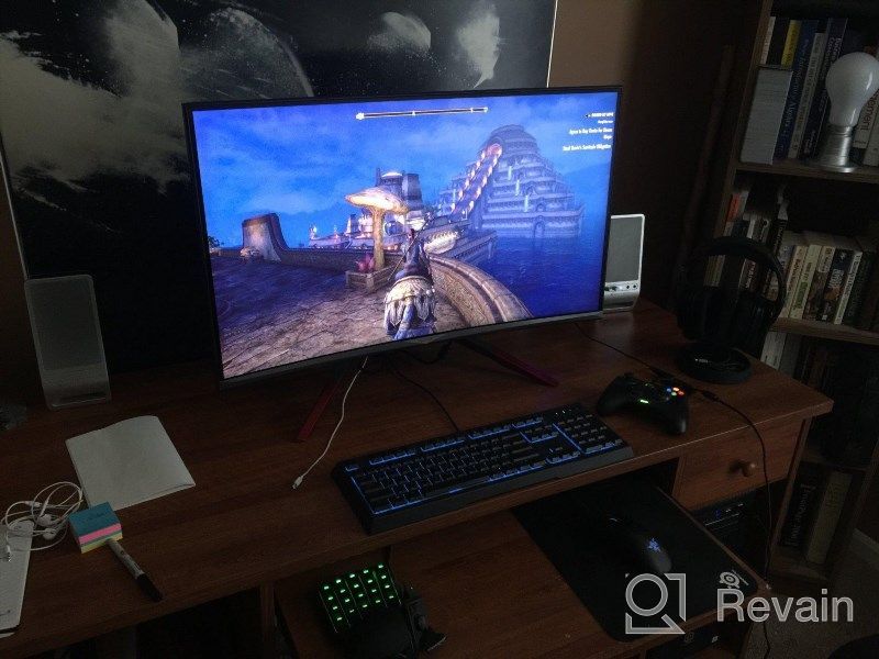 img 1 attached to Viotek 144Hz GN32LD QHD 32 Inch Curved Gaming Monitor 2560X1440 Widescreen; Adjustable Stand, 1440P Resolution & FreeSync LED-Lit, DVI And HDMI, HDMI Input, Anti Glare, LED review by Curtis Modesto