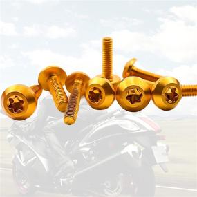 img 1 attached to Upgraded 195PCS Motorcycle Fairing Bolt Kit Screws Fasteners Clips For CBR 600RR 1000RR CBR600 F3 F4 F4I Suzuki GSXR 600 750 1000 (Gold)