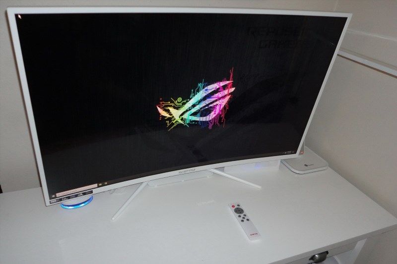 img 1 attached to 💠 Sceptre C408B QWN168W: 38.5-inch Curved Class DisplayPort with 2560X1440P Resolution, 165Hz Refresh Rate, Frameless Design, Blue Light Filter, Height Adjustment, Built-In Speakers, HDMI, and HD Connectivity review by Gary Thornton