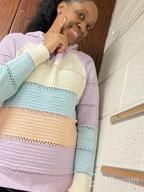 img 1 attached to Women'S Color Block Striped Casual Hoodie Sweatshirt Long Sleeve Pullover Sweater review by Krystal Saddler