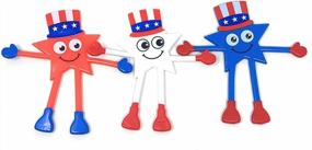 img 4 attached to Patriotic Fun Guaranteed: Grab Our Bulk 24 Pack Bendable Posable Stars Featuring Uncle Sam