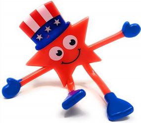 img 3 attached to Patriotic Fun Guaranteed: Grab Our Bulk 24 Pack Bendable Posable Stars Featuring Uncle Sam
