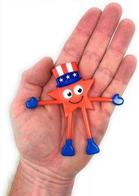 img 2 attached to Patriotic Fun Guaranteed: Grab Our Bulk 24 Pack Bendable Posable Stars Featuring Uncle Sam