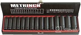 img 1 attached to 🔧 High-Quality 15 Pc Metrinch Deep Wall Impact Socket Set with Enhanced SEO