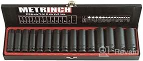 img 2 attached to 🔧 High-Quality 15 Pc Metrinch Deep Wall Impact Socket Set with Enhanced SEO