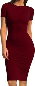 img 4 attached to GOBLES Womens Bodycon Elegant Cocktail Women's Clothing : Dresses