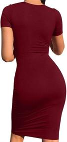 img 1 attached to GOBLES Womens Bodycon Elegant Cocktail Women's Clothing : Dresses