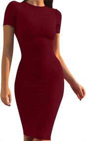 img 3 attached to GOBLES Womens Bodycon Elegant Cocktail Women's Clothing : Dresses