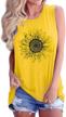 women's summer sunflower graphic tank tops - sleeveless boho tee shirts by jinting logo