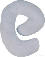 🛏️ heather gray leachco snoogle mini chic jersey - compact side sleeper pregnancy pillow logo