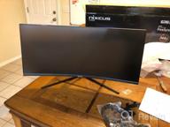 img 1 attached to Nixeus Ultrawide FreeSync Certified NX EDG34S 3440x1440P Curved Screen Monitor with Tilt Adjustment, Flicker-Free Technology, Anti-Glare Coating - NX-EDG34S review by Charles Davis