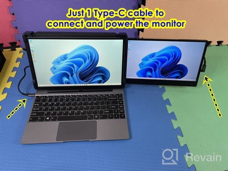 img 1 attached to 📈 Enhance Your Productivity with CIDETTY OFIYAA Portable Monitor Display Extender - 12", 1920X1080P, 60Hz, Glossy Screen, OFIYAA P1, IPS, HDMI". review by Alan Cross