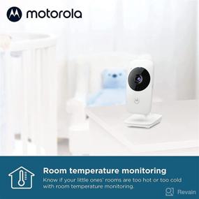 img 2 attached to 👶 Motorola VM482 Baby Monitor - Video Baby Monitor with Camera, 1000ft Range, Wireless 2.4 GHz, 2.4&#34; Color Screen, One-Way Audio, Manual Pan/Tilt, Digital Zoom, Sound Level Indication, Night Vision