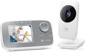img 4 attached to 👶 Motorola VM482 Baby Monitor - Video Baby Monitor with Camera, 1000ft Range, Wireless 2.4 GHz, 2.4&#34; Color Screen, One-Way Audio, Manual Pan/Tilt, Digital Zoom, Sound Level Indication, Night Vision
