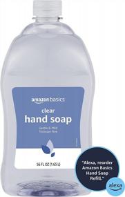 img 1 attached to Triclosan-Free Clear Liquid Hand Soap Refill, 56 Fluid Ounces, 2-Pack By Amazon Basics - Gentle And Mild