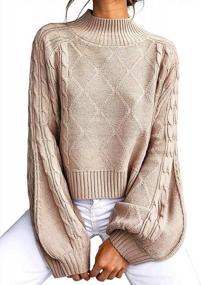 img 4 attached to Stay Fashionable And Cozy With PERSUN Women'S Chunky Cable Knit Sweaters
