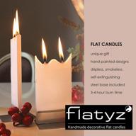 flatyz hand painted flat candle unscented, dripless, smokeless, decorative coral, star and shells double wick with metal base unique gift idea and home décor accent logo