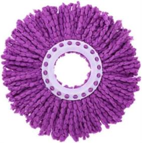 img 2 attached to 🧼 6 Pack Replacement Spin Mop Heads - 6.3 Inch Round Shape Microfiber Refills for EasyWring 360 Degrees Spin Mop - Easy Cleaning in 6 Colors