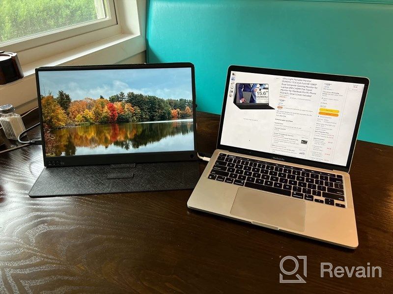 img 1 attached to OUNSHLI Portable Monitor with 1920X1080P, Flicker-Free Display, Tilt Adjustment, and Built-In Speakers - ONS-P15A review by Keith Twitchell