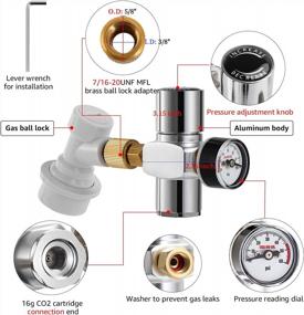 img 3 attached to MRbrew Keg Charger Dispenser: 0-60 PSI Pressure Regulator For Outdoor Parties