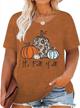 fall-inspired plus size pumpkin tee shirt for women with "it's fall y'all" print - great for halloween, thanksgiving and autumn style (sizes 1x-5x) logo